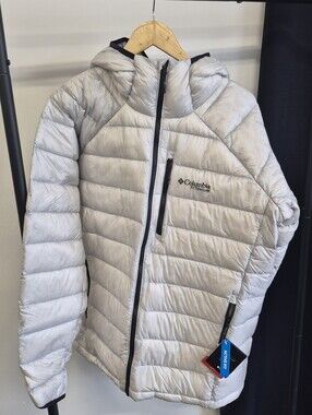 Mens Columbia Artic Crest Down Siliver Jacket Titanium Packable Puffer Jacket
